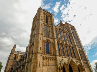Ripon Cathedral Building Dramatic sky clouds
