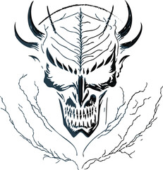 Obraz premium Skull Of Death Vector File Tattoo Design