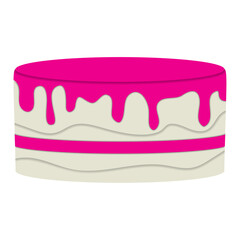 Isolated colored birthday cake icon Vector