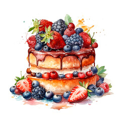Watercolor Pavé cake