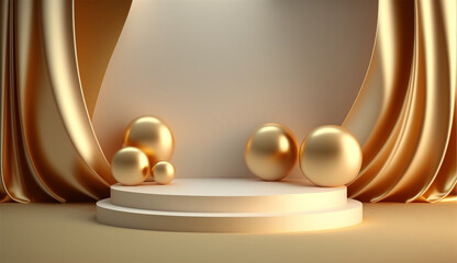 自然な構図のプレゼンテーション製品のオリジナルの美しい背景画像です。[Original beautiful background images of natural composition presentation products.]　Generating Ai