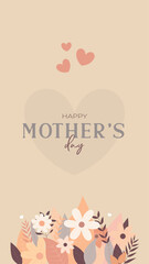 Happy Mother's day floral greeting card