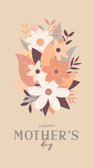 Happy Mother's day floral greeting card