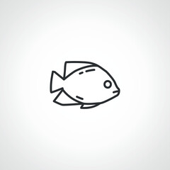 fish line icon. fish outline icon 