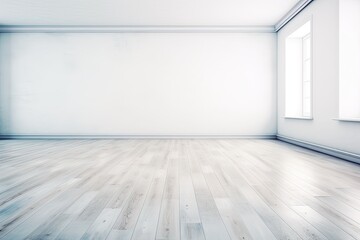 an Empty Room with Minimalist Design. Generative AI