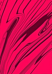 Abstract curved background. Deformed pattern. Bright red colors 