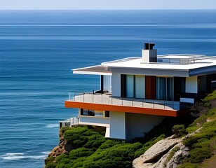 Maison moderne sur front de mer
