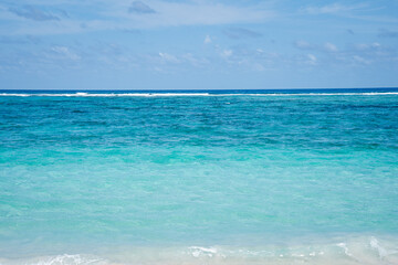 aerial view of san andres island in Colombia, sea of ​​seven colors