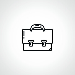 Briefcase line icon, portfolio outline icon.