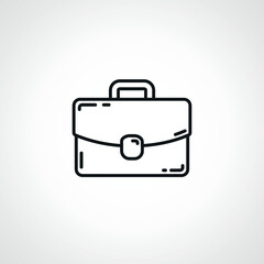 Briefcase line icon, portfolio outline icon.