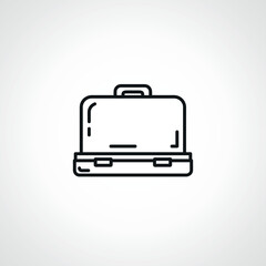 Briefcase line icon, open briefcase outline icon.