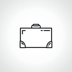Briefcase line icon, portfolio outline icon.