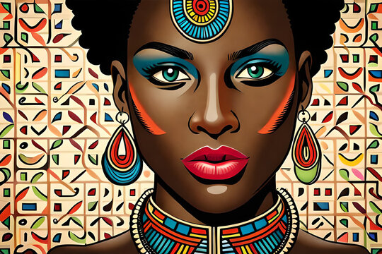 A colorful abstract image inspired by the vibrant culture and people of South Africa, in honor of Nelson Mandela's lifelong fight against apartheid