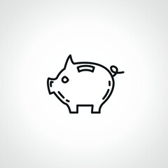 piggy bank line icon. piggy bank outline icon