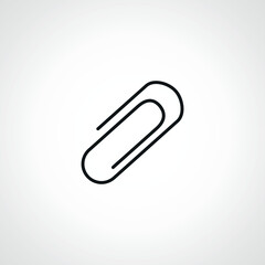 Fototapeta premium Paperclip line icon. paper clip outline icon