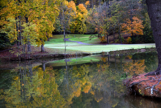 Autumn and Golf Course at Steele Creek Park