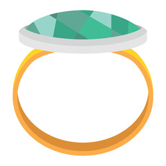 Isolated colored ring icon with diamond Vector