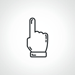 Finger touch outline icon, Finger point outline icon