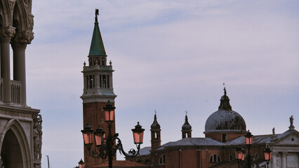 Basilica of San Giorgio Maggiore - Benedictine Abbey Church and Bell Tower on San Giorgio Island in...