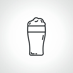 beer outline icon. Pint of beer line icon