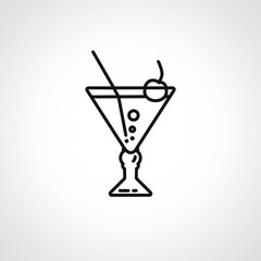 Cocktail line icon. Cocktail outline icon