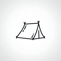 camping tent line icon. camping tent outline icon