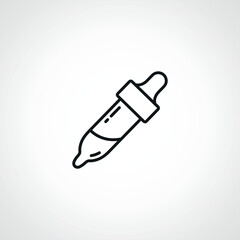 pipette line icon. dropper picker line icon.