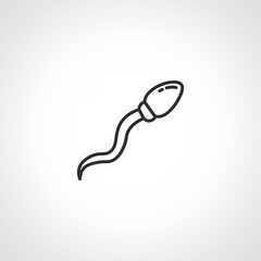 Sperm line icon. sperm cell outline icon