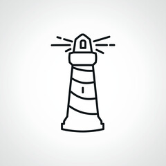 lighthouse line icon. lighthouse outline icon