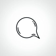 Talk bubble speech line icon. speech bubble outline icon