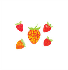 Strawberry icon vector art work.