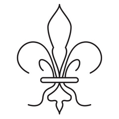 Isolated abstract lys flower symbol icon Vector