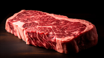 Wagyu Raw Meat. Generative AI