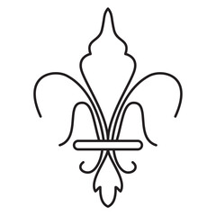 Isolated abstract lys flower symbol icon Vector