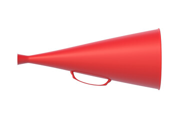 Old loudspeaker isolated on white background. Retro megaphone. 3d render