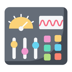Machine Control Flat Icon