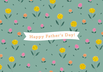 Happy Father's day! Floral illustration for greeting cards, background, card, invitation, banner, social media post, poster, mobile apps, advertising.