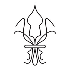 Isolated abstract lys flower symbol icon Vector