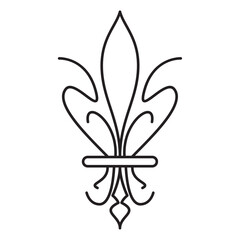 Isolated abstract lys flower symbol icon Vector