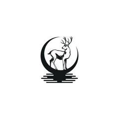 Deer minimalist logo design