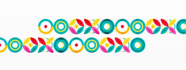 Colorful circles abstract background. Hi-tech design for wallpaper, banner, background, landing page, wall art, invitation, prints, posters