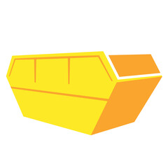 Skip bin logo icon. Clipart image isolated on white background