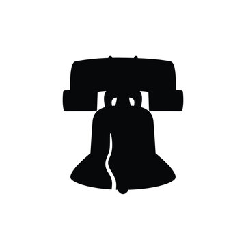 recommend clip art: Liberty bell silhouette icon. Clipart image isolated on white background