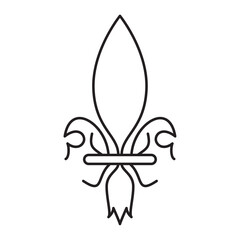 Isolated abstract lys flower symbol icon Vector