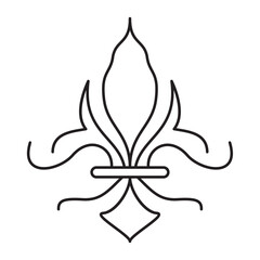 Isolated abstract lys flower symbol icon Vector