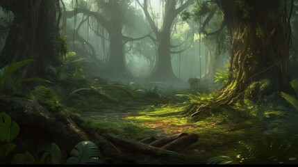 The peaceful and serene forest setting serves as a refuge for the characters in times of stress and danger.