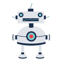 Isolated cute colored robot character Vector