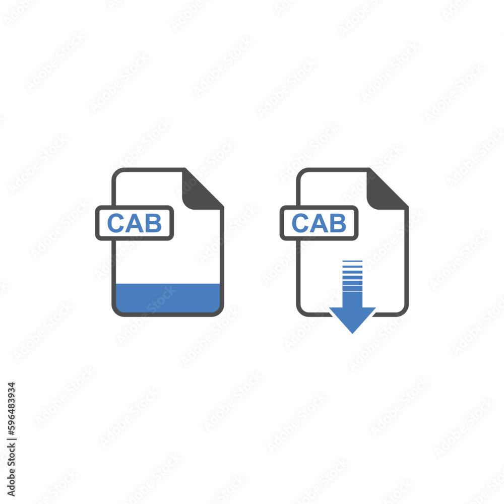Poster cab format download icon - format extension file icon vector illustration for web and graphics desig