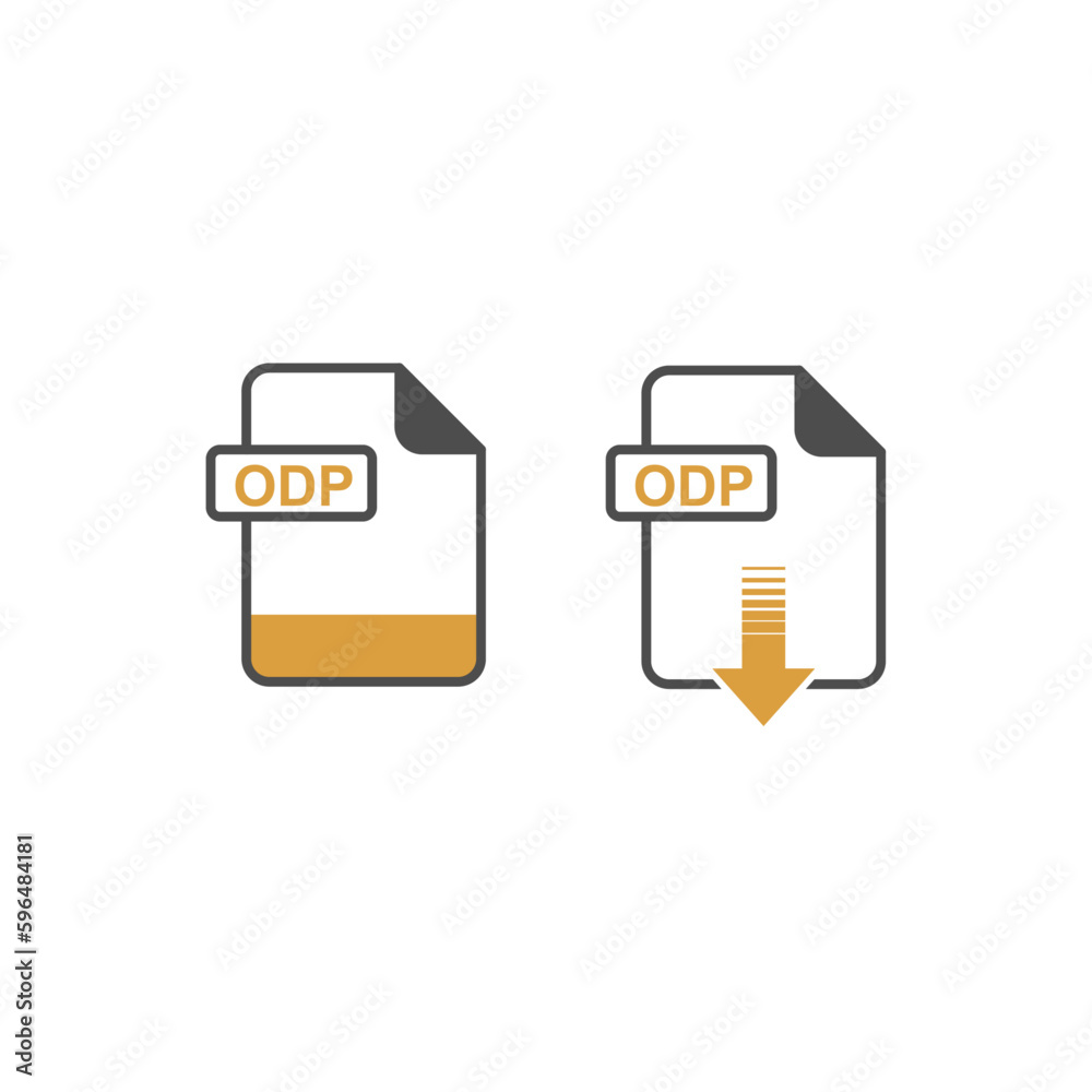 Poster odp format download icon - format extension file icon vector illustration for web and graphics desig