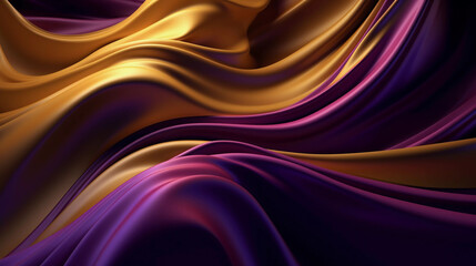 Obraz premium abstract background with golden and purple waves